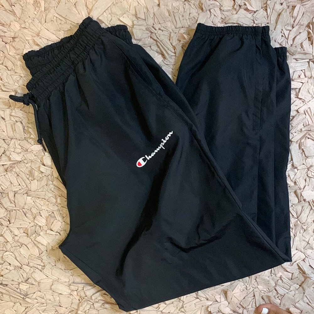 Black Windbreaker pants